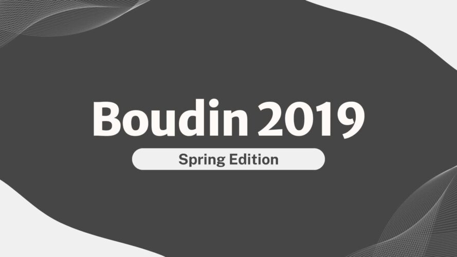 Boudin 2019: Spring Edition