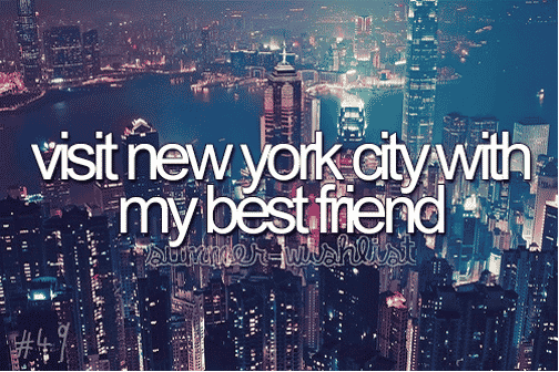 Image of NYC with visit new york city with best friend